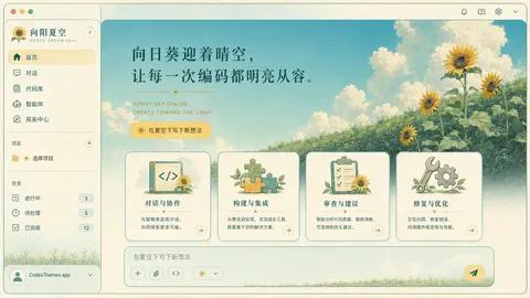 Sunlit Summer Sky Dream Skin theme preview